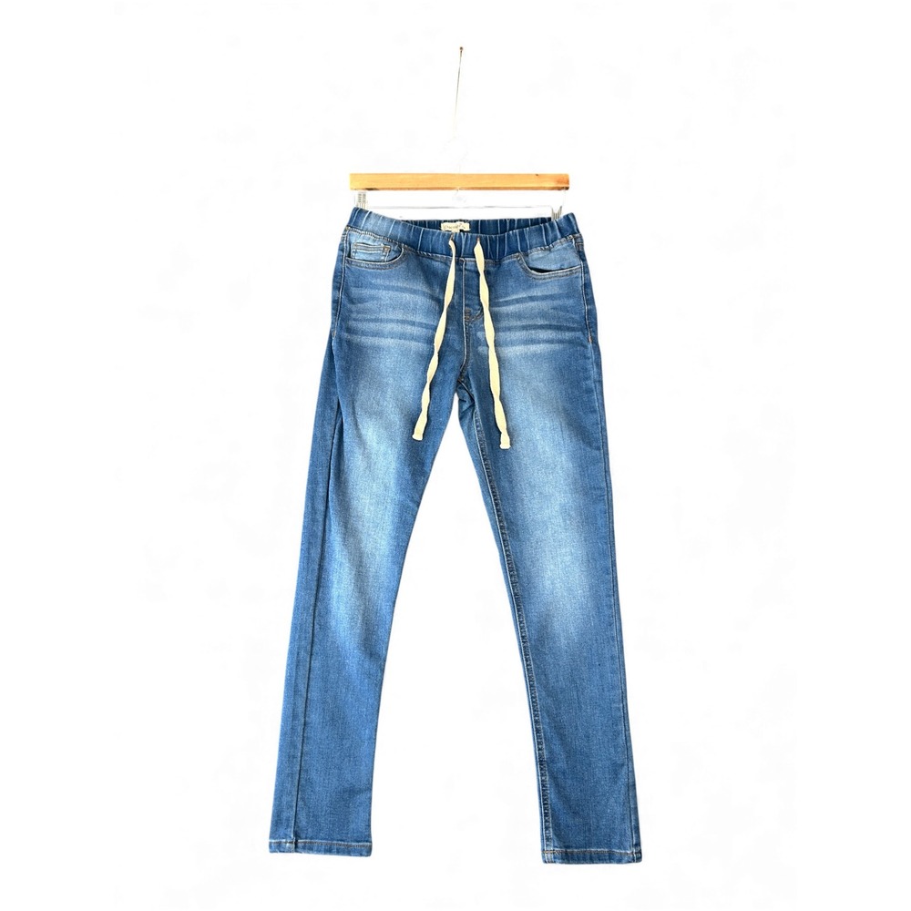 Chocolate SO Ua Women's‎ Denim Jogger Pants Size L Blue Elastic Waist Drawstring